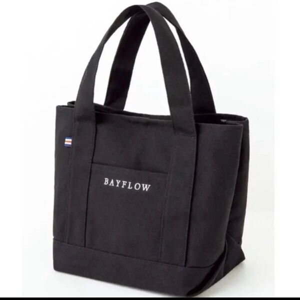 ベイフロー BAYFLOW 収納5ポケット ロゴトートバッグ ブラック 宝島社付録