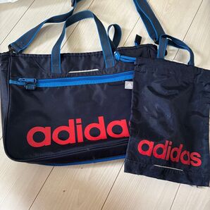 adidas レッスンバック ショルダーバッグ&巾着 2個セット
