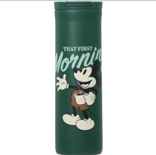DISNEY ミッキー フリップリッドステンレスボトル グリーン 473ml スタバ