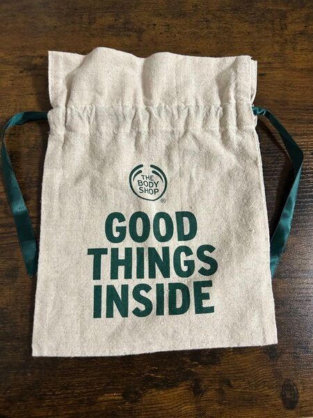 THEBODYSHOP ザボディーショップ 巾着袋 小物入れ ポーチ ベージュ