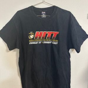 HITT HIGH INTENSITY TACTICAL TRAINING Tシャツ Lサイズ ブラック 黒 オーバーサイズ