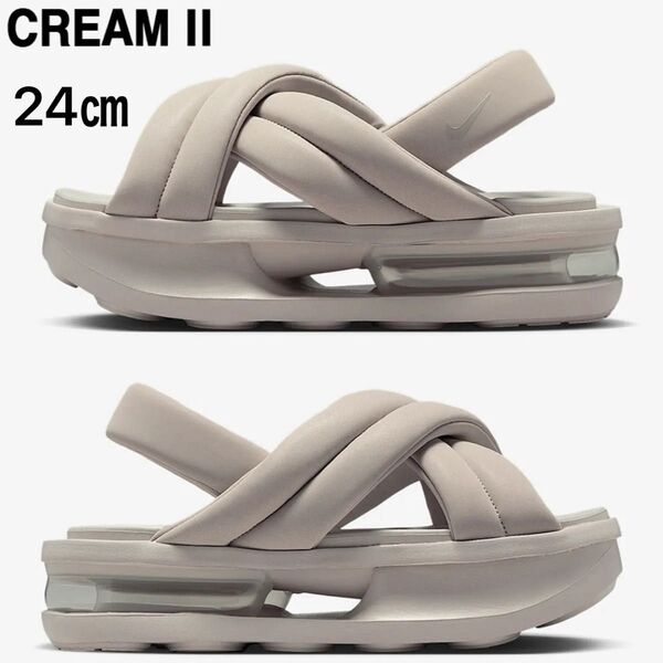【新品】24cm ナイキ Nike W AIR MAX ISLA 厚底サンダル Cream II