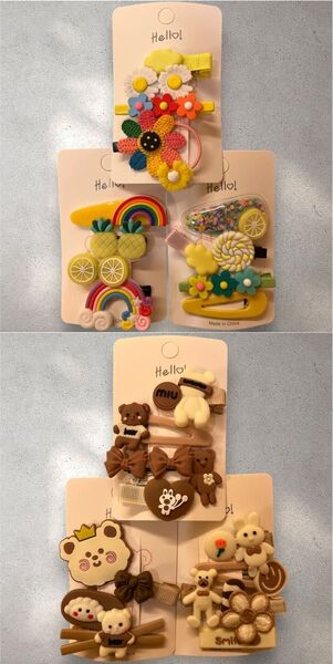 キッズ ヘアピン&ヘアゴム 女の子 ヘアアクセサリー セット販売