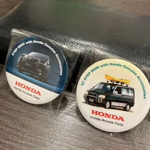 即ご購入可 新品 未開封 HONDA ステップワゴン 缶バッヂ 2個セット ホンダ