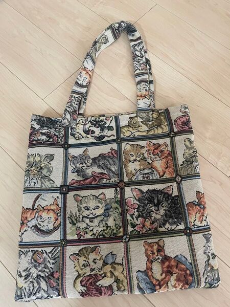 mmts マミタス 猫ジャカードトートBAG トートバッグ