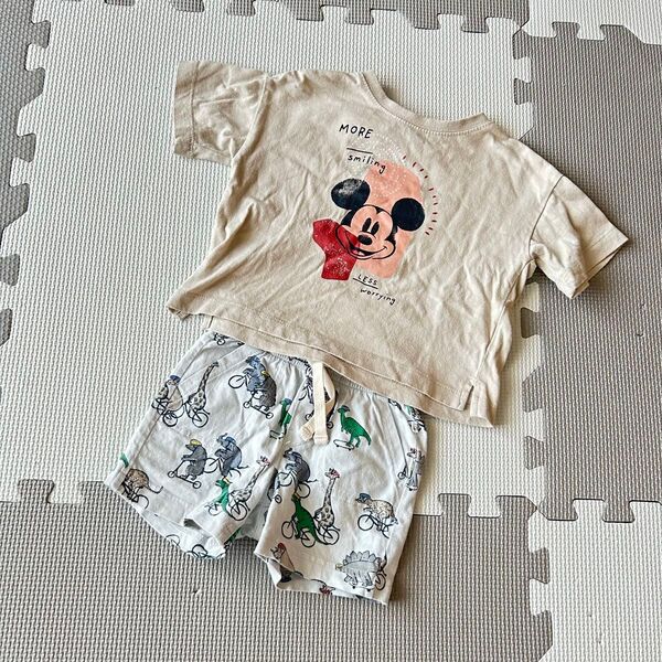 Tシャツ 半袖 ショートパンツ 上下セット キッズ ベビー 90サイズ ディズニー baby gap