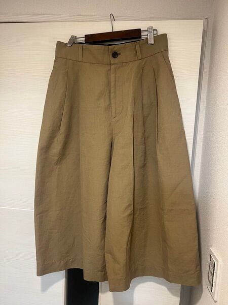 MARGARET HOWELLYARN DYE COTTON LINEN TROUSERS