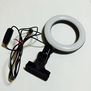 リングライト 自撮りライト LEDライト クリップ式 USB給電