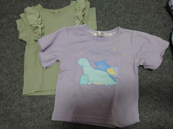 2枚セット 100cm 半袖Tシャツ カットソー トップス 女の子
