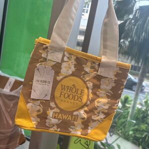 新柄!Whole Foods Market Hawaii ミニトートバッグ イエロー 未使用