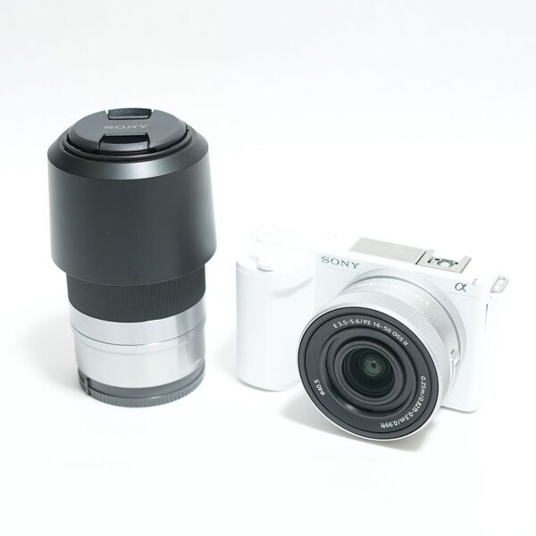 極美品 メーカー保証有 SONY VLOGCAM ZV-E10II ダブルズームレンズキット ホワイト ZV-E10M2X