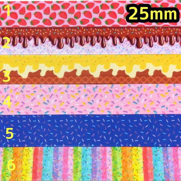 グログランリボン 25mm リボン 切り売り ハンドメイド