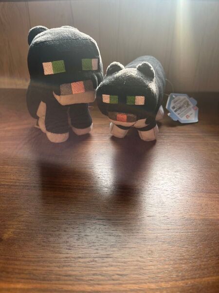 マイクラ ぬいぐるみ 2個セット 黒猫 クリーパー タグ付き
