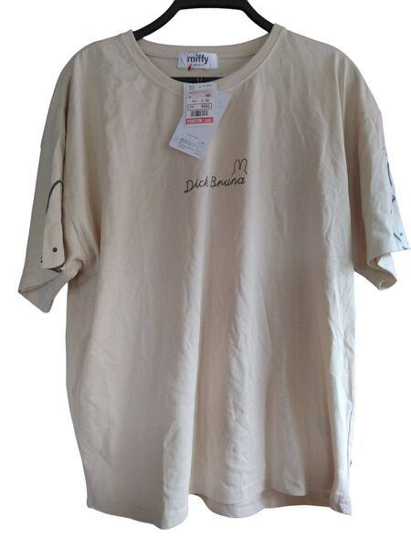 ミッフィー Tシャツ レディース ベージュ LLサイズ 新品 未使用タグ付き
