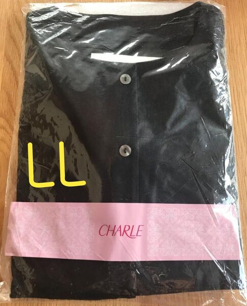 シャルレ 丸襟 長袖カーディガン LL