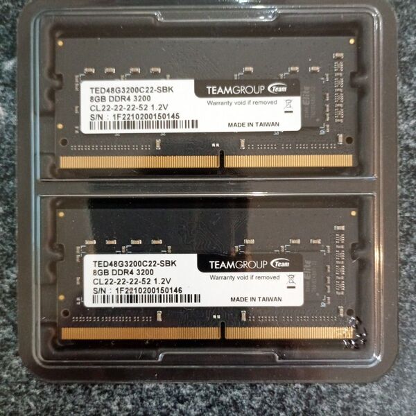 DDR4-3200 16GB (8GBx2)ノートPC用メモリ
