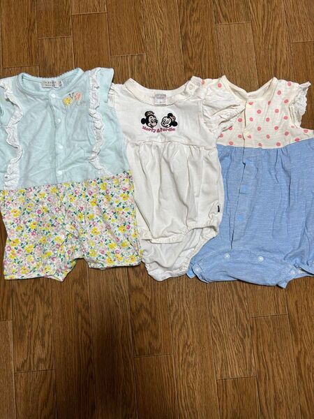 ベビー服 ロンパース等 3点セット 60〜70サイズ