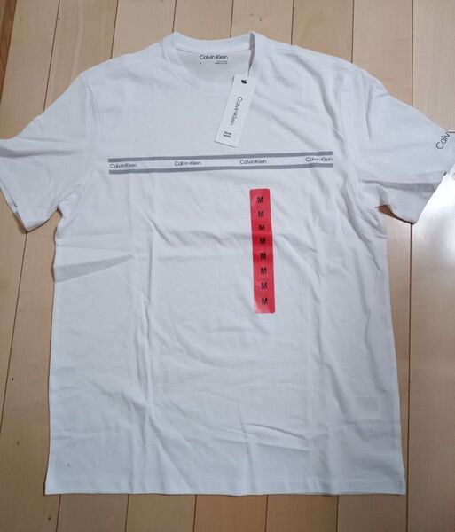 【1大人気激安殺到】新品未使用Calvin klein(カルバンクライン)白(ホワイト)TシャツMサイズ