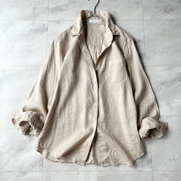 【美品】PLST リネンリヨセル 長袖シャツ 羽織