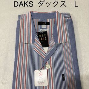 定価11000円 DAKS ダックス 長袖 長ズボンパジャマ 新品 L タグ付 紳士 男性用 メンズ