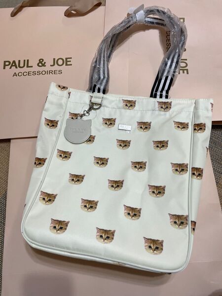 新品 ポール&ジョー 縦型A4 トート バッグ ネコ ヌネット
