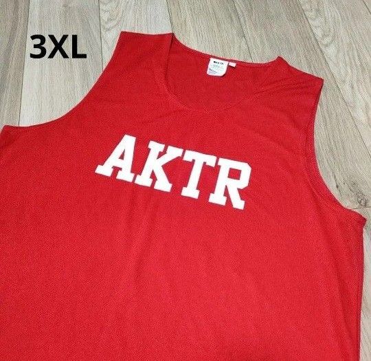 AKTR アクター タンクトップ レッド 3XL