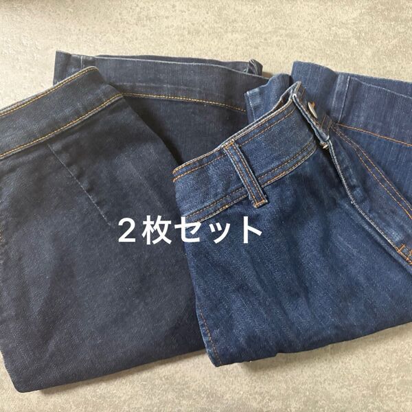 【2枚セット】Flower・GAP デニムスカート
