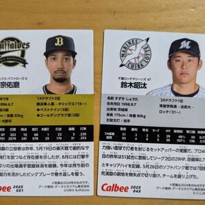 プロ野球選手カード 宗佑磨 鈴木昭汰 カルビー