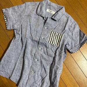 コムサ・フィユ 半袖シャツ 130cm ブルー系