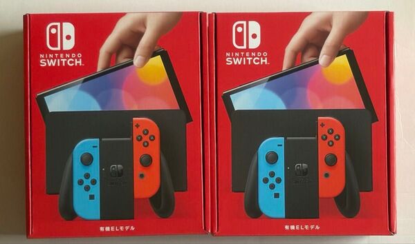 2個セット Nintendo switch 有機el 本体 新品未開封 ネオンレッド ネオンブルー