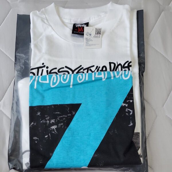 デッドストック STUSSY ステューシー イクスピアリチャプト 7周年記念 リフレクター プリント Tシャツ M