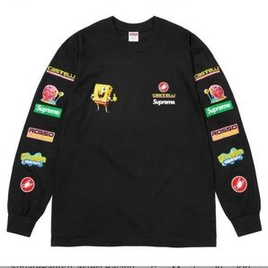Sponge Bob Castelli Cycling L/S Tee(スポンジボブカステリサイクリングLST 黒 M