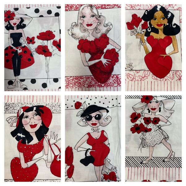 Lady in Redのロラライハリスデザインのパネル5201