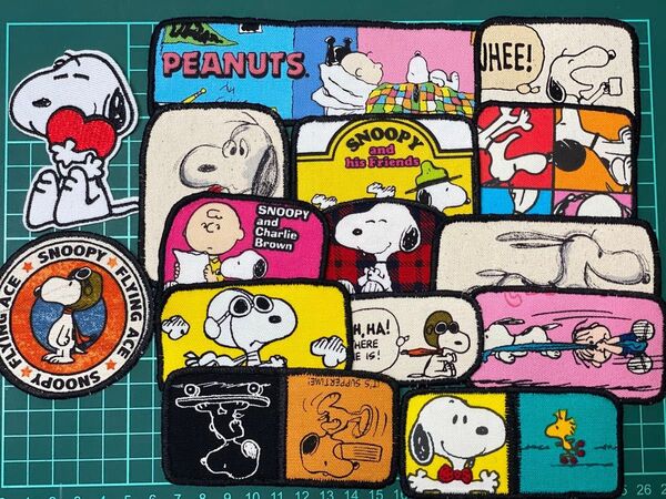 合計14点セットスヌーピー1点アイロンワッペン13点セット布パッチ,タグ52601 スヌーピー SNOOPY