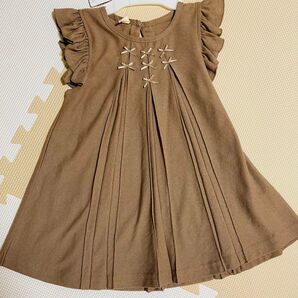 【新品タグ付き】ワンピース 95サイズ ブラウン