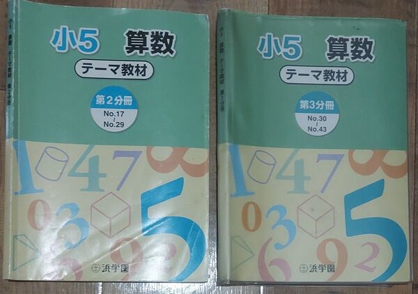 浜学園 小5 算数 テーマ教材 第2分冊 第3分冊