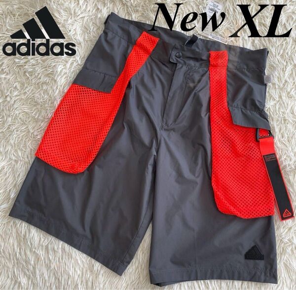 新品 アディダス ショーツ シティエスケーププレミアムショーツ 半ズボン ハーフパンツ ナイロン スポーツウェア XLサイズ