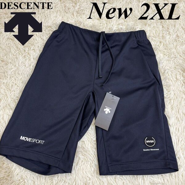 新品 デサント DESCENTE ハーフパンツ ショートパンツ DRYMESHハーフパンツ ゴルフ ネイビー 2XL