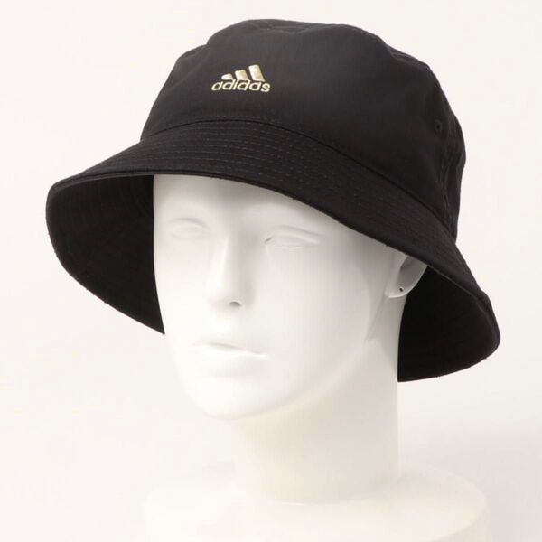 adidas バケットハット ブラック×ゴールド