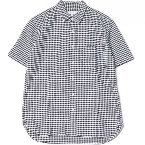 【ほぼ新品】URBAN RESEARCH ギンガムチェック柄半袖シャツ レディL メンズM 相当