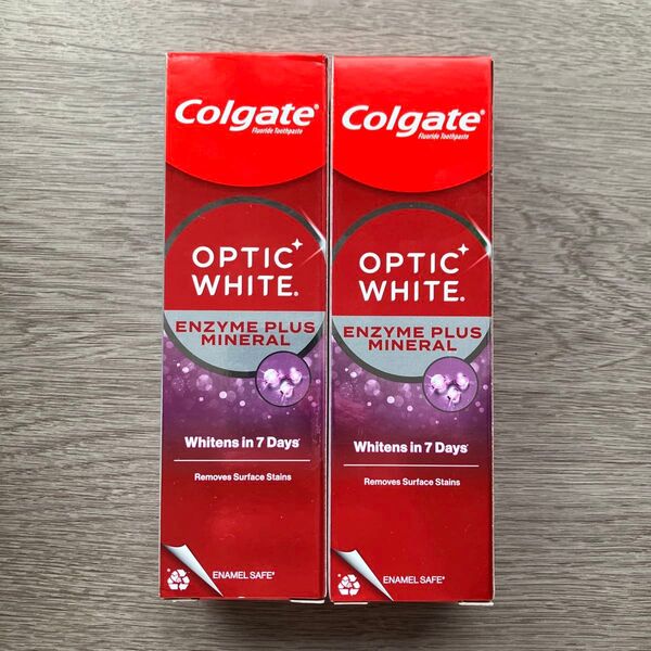 コルゲート Optic white Enzyme plus 歯磨き粉2個 歯磨き粉 ホワイトニング