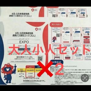 通期パス 大阪関西万博 EXPO2025 大人小人各2枚