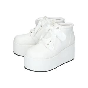 ホワイト プラットフォームシューズ