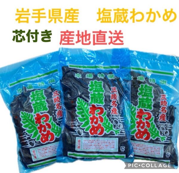 新物 岩手県 わかめ 芯付き 三陸産 産地直送 ブランドわかめ おまけ付き ダイエット ミネラル 健康食品