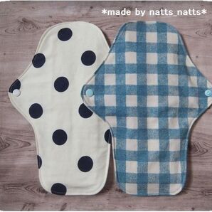 25cm*布ナプキンロング♪防水一体型ハンドメイド♪2枚set!