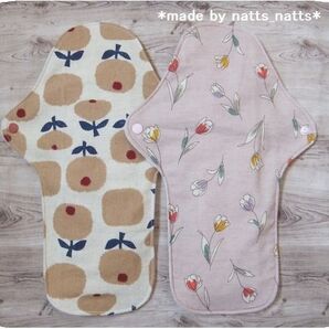 30cm*布ナプキンロング♪防水一体型ハンドメイド♪2枚set!