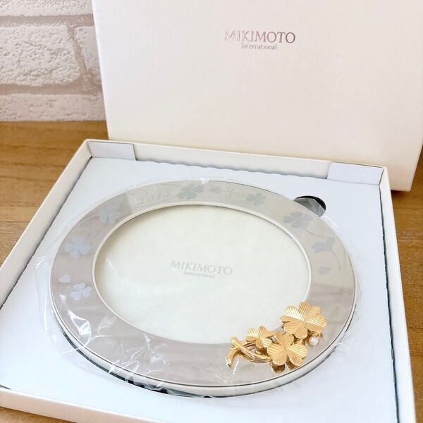 ミキモト MIKIMOTO フォトフレーム 写真立て クローバー パール