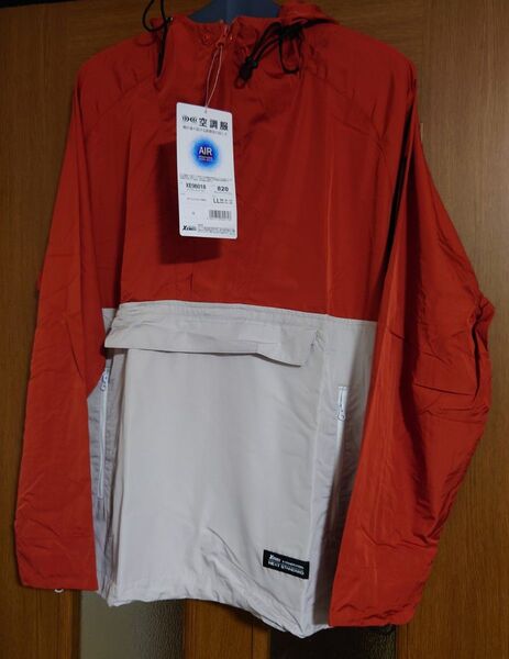 新品空調服 XEBECジーベックアノラックパーカー LL オレンジ×ベージュ 服のみ