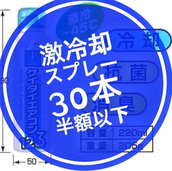 ★激安半額以下★【熱中症対策冷却スプレー】-45°C冷却.抗菌.消臭【30本】