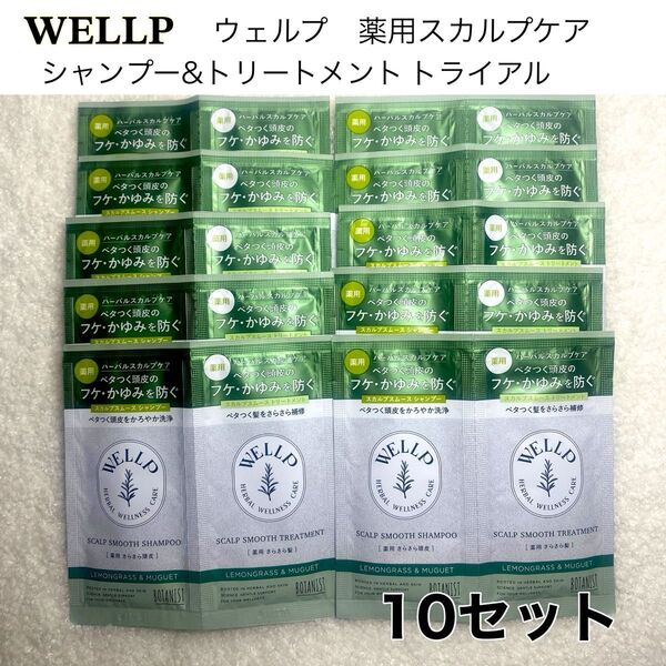 WELLP ウェルプ 薬用スカルプケア シャンプー&トリートメント スムース サシェ 10セット